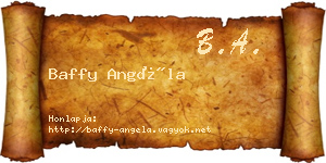 Baffy Angéla névjegykártya